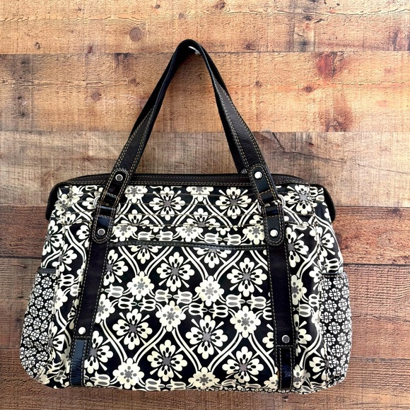 NWOT Fossil Women’s XL Floral Utility/Travel Tote Bag - Picture 2 of 13